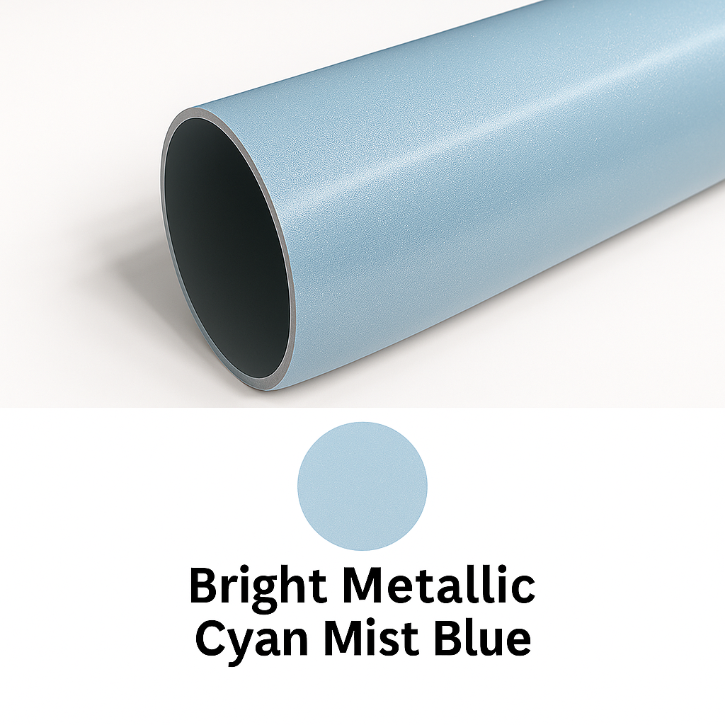 Bright Metallic Cyan Mist Blue
